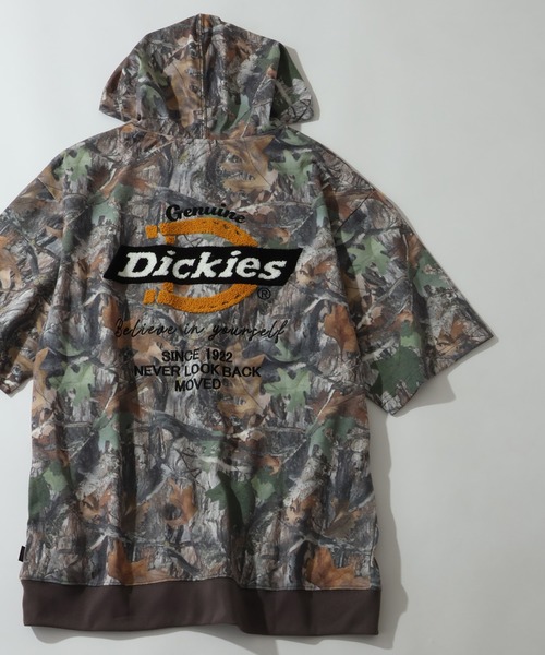 Dickies(ディッキーズ)の「【GENUINE DICKIESジェニュインディッキーズ】バックサガラ刺繍 半袖スウェットフーディー(パーカー・メンズ・スミクロ/グリーン系その他/ブラウン/ブラック/ネイビー/オートミール・M/L/XL)」の10枚目の写真