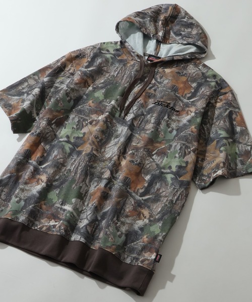 Dickies(ディッキーズ)の「【GENUINE DICKIESジェニュインディッキーズ】バックサガラ刺繍 半袖スウェットフーディー(パーカー・メンズ・スミクロ/グリーン系その他/ブラウン/ブラック/ネイビー/オートミール・M/L/XL)」の11枚目の写真