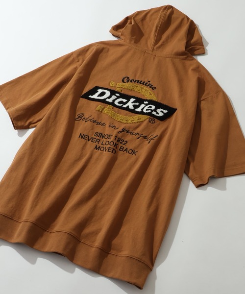 Dickies(ディッキーズ)の「【GENUINE DICKIESジェニュインディッキーズ】バックサガラ刺繍 半袖スウェットフーディー(パーカー・メンズ・スミクロ/グリーン系その他/ブラウン/ブラック/ネイビー/オートミール・M/L/XL)」の16枚目の写真