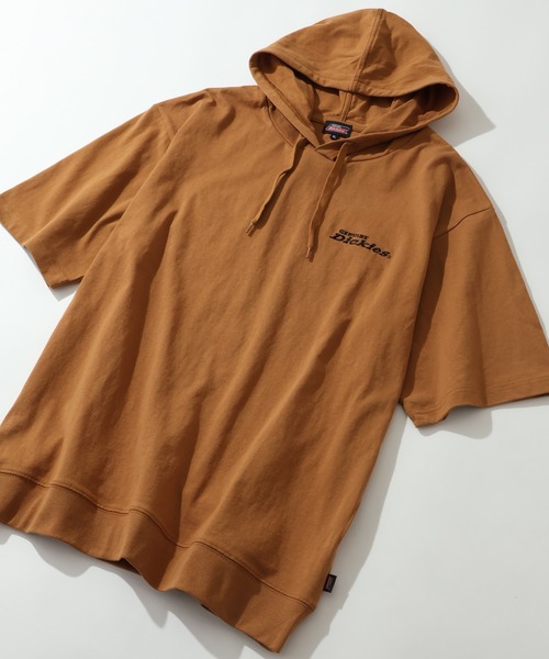 Dickies(ディッキーズ)の「【GENUINE DICKIESジェニュインディッキーズ】バックサガラ刺繍 半袖スウェットフーディー(パーカー・メンズ・スミクロ/グリーン系その他/ブラウン/ブラック/ネイビー/オートミール・M/L/XL)」の15枚目の写真