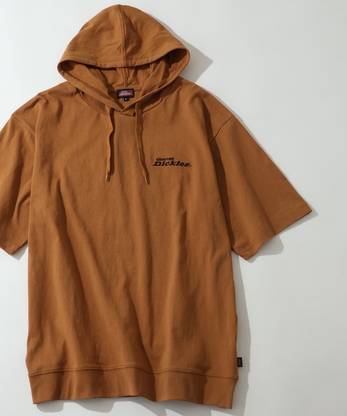 Dickies(ディッキーズ)の「【GENUINE DICKIESジェニュインディッキーズ】バックサガラ刺繍 半袖スウェットフーディー(パーカー・メンズ・スミクロ/グリーン系その他/ブラウン/ブラック/ネイビー/オートミール・M/L/XL)」の13枚目の写真