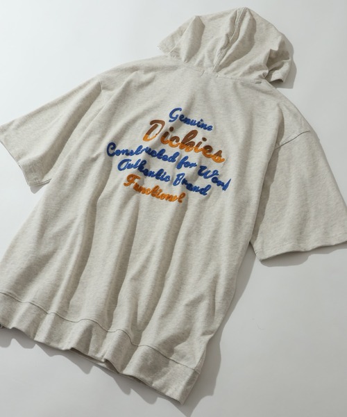 Dickies(ディッキーズ)の「【GENUINE DICKIESジェニュインディッキーズ】バックサガラ刺繍 半袖スウェットフーディー(パーカー・メンズ・スミクロ/グリーン系その他/ブラウン/ブラック/ネイビー/オートミール・M/L/XL)」の8枚目の写真