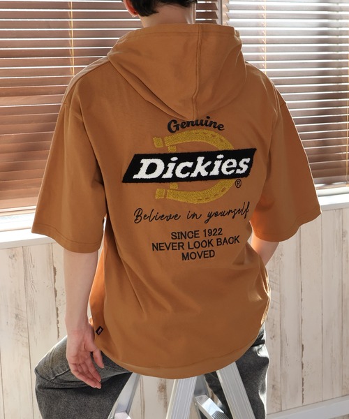 Dickies(ディッキーズ)の「【GENUINE DICKIESジェニュインディッキーズ】バックサガラ刺繍 半袖スウェットフーディー(パーカー・メンズ・スミクロ/グリーン系その他/ブラウン/ブラック/ネイビー/オートミール・M/L/XL)」の19枚目の写真