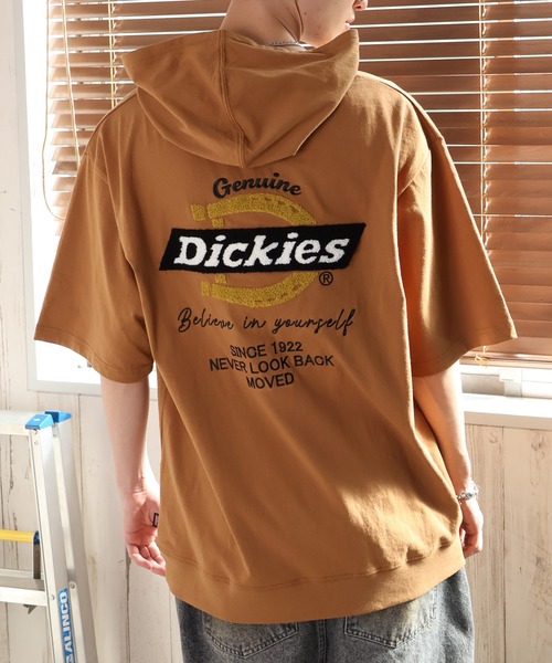 Dickies(ディッキーズ)の「【GENUINE DICKIESジェニュインディッキーズ】バックサガラ刺繍 半袖スウェットフーディー(パーカー・メンズ・スミクロ/グリーン系その他/ブラウン/ブラック/ネイビー/オートミール・M/L/XL)」の20枚目の写真