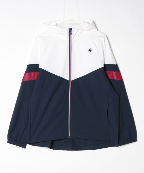 le coq sportif（ルコックスポルティフ）の「ルコックスポルティフ  サンスクリーンクロスジャケット（ナイロンジャケット・レディース・ネイビー/ホワイト/ブルー・M/L/XL）」の19枚目の写真