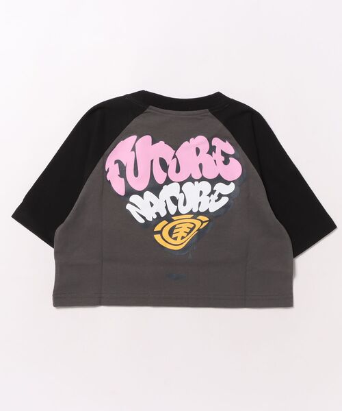 ELEMENT（エレメント）の「ELEMENT キッズ RAGLAN WIDE SS G Tシャツ 【2026年春夏モデル】（Tシャツ/カットソー・キッズ・ホワイト×ブルー/チャコールグレー・LARGE/MEDIUM/SMALL）」の4枚目の写真