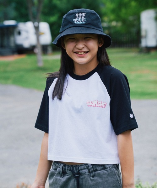 ELEMENT（エレメント）の「ELEMENT キッズ RAGLAN WIDE SS G Tシャツ 【2026年春夏モデル】（Tシャツ/カットソー・キッズ・ホワイト×ブルー/チャコールグレー・LARGE/MEDIUM/SMALL）」の2枚目の写真