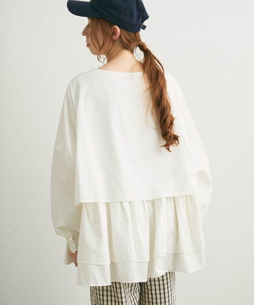 Crisp（クリスプ）の「レイヤードギャザーブラウス（シャツ/ブラウス・レディース・ホワイト/ブラック・FREE）」の16枚目の写真