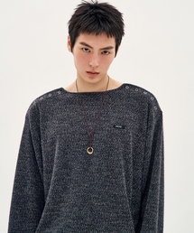 PROCESS（プロセス）の「Shoulder Snap Knit Pullover - Dark Grey（ニット/セーター）」