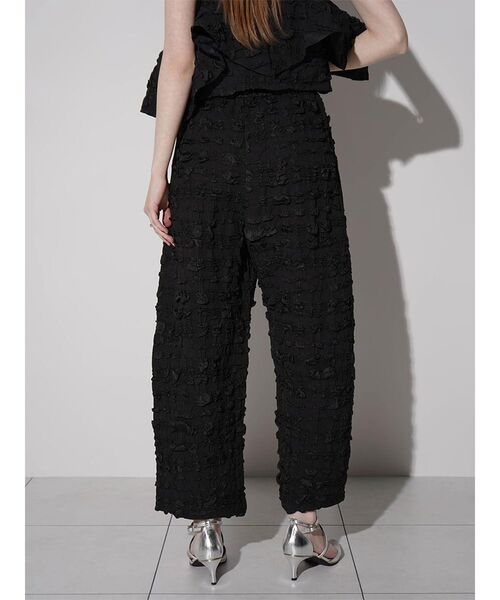 :ETHROF（イーサオブ）の「JACQUARD WIDE LINE PANTS（その他パンツ・レディース・ホワイト/ブラック・MEDIUM）」の7枚目の写真