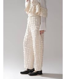 JACQUARD WIDE LINE PANTS
