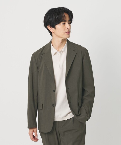 BEAUTY&YOUTH UNITED ARROWS（ビューティーアンドユースユナイテッドアローズ）の「東レ/TORAY メランジ コンフォート ジャケット セットアップ対応 ウォッシャブル（テーラードジャケット・メンズ・ダークグレー/オリーブ/ブラック・XL/L/M/S）」の3枚目の写真