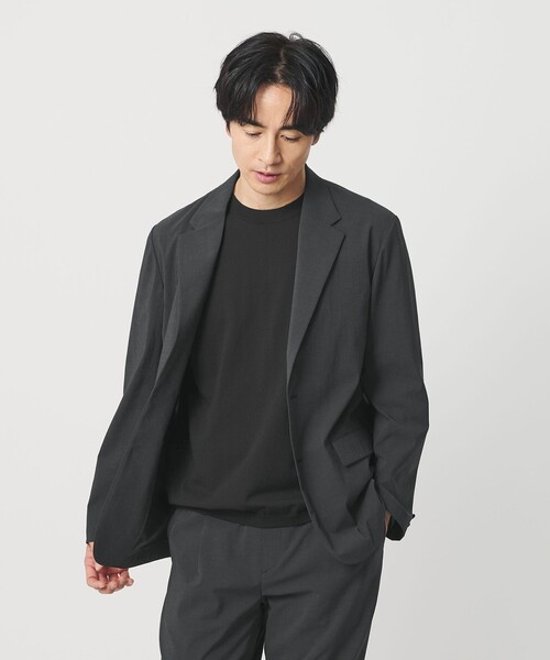 BEAUTY&YOUTH UNITED ARROWS（ビューティーアンドユースユナイテッドアローズ）の「東レ/TORAY メランジ コンフォート ジャケット セットアップ対応 ウォッシャブル（テーラードジャケット・メンズ・ダークグレー/オリーブ/ブラック・XL/L/M/S）」の2枚目の写真