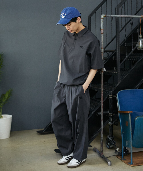 UMBRO × PUBLUX/アンブロ ＜機能性素材＞別注 ワンポイント ロゴ プル