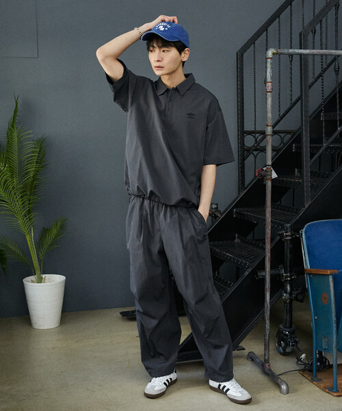 UMBRO × PUBLUX/アンブロ ＜機能性素材＞別注 ワンポイント ロゴ プル