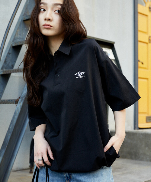 UMBRO × PUBLUX/アンブロ ＜機能性素材＞別注 ワンポイント ロゴ プル