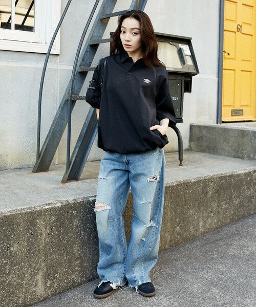 UMBRO × PUBLUX/アンブロ ＜機能性素材＞別注 ワンポイント ロゴ プル