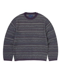thisisneverthat(�f�B�X�C�Y�l�o�[�U�b�g)��Pattern Knit Crew(�j�b�g/�Z�[�^�[)