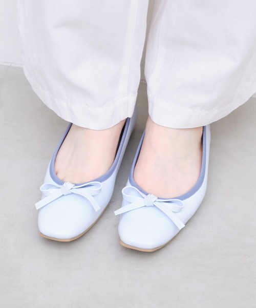 Launa lea(ラウナレア)の「【26春夏新作】【レイン対応】スクエアトゥバレエシューズ(RB7403A)(バレエシューズ・レディース・ミント/ライトピンク/ライトブルー・24.5cm/23.0cm/24.0cm/23.5cm/21.5cm/22.5cm/22.0cm/26.0cm/25.5cm/25.0cm)」の3枚目の写真