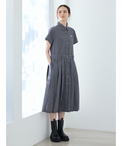 Mila Owen（ミラオーウェン）の「プリーツシャツワンピース（ワンピース・レディース・イエロー/ネイビー/ベージュ・1/0）」の12枚目の写真