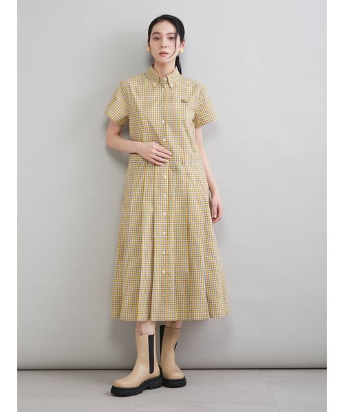 Mila Owen（ミラオーウェン）の「プリーツシャツワンピース（ワンピース・レディース・イエロー/ネイビー/ベージュ・1/0）」の13枚目の写真