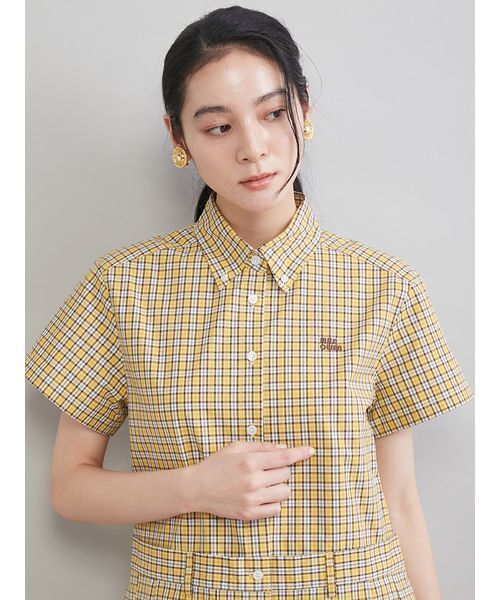 Mila Owen（ミラオーウェン）の「プリーツシャツワンピース（ワンピース・レディース・イエロー/ネイビー/ベージュ・1/0）」の16枚目の写真