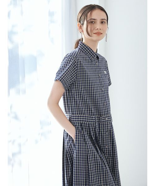 Mila Owen（ミラオーウェン）の「プリーツシャツワンピース（ワンピース・レディース・イエロー/ネイビー/ベージュ・1/0）」の7枚目の写真