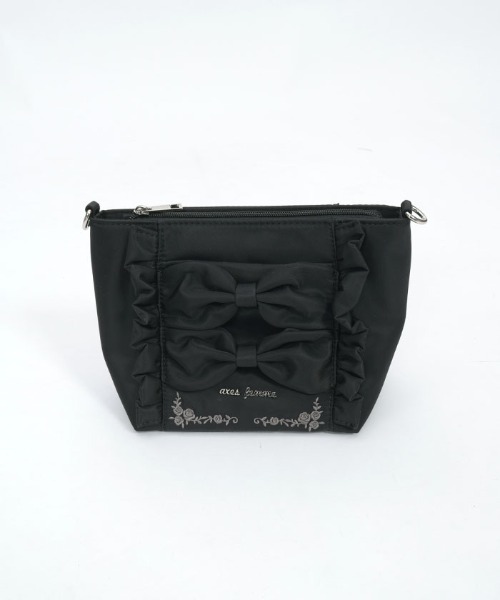 axes femme(アクシーズファム)の「撥水ナイロンリボンショルダー(ショルダーバッグ・レディース・ピンク/キナリ/ブラック・FREE)」の9枚目の写真