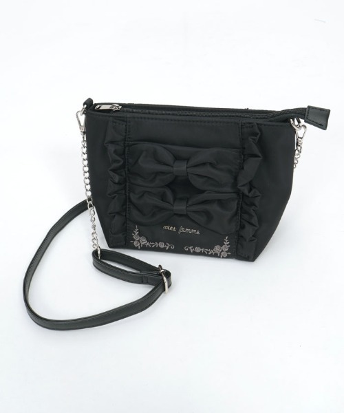 axes femme(アクシーズファム)の「撥水ナイロンリボンショルダー(ショルダーバッグ・レディース・ピンク/キナリ/ブラック・FREE)」の15枚目の写真