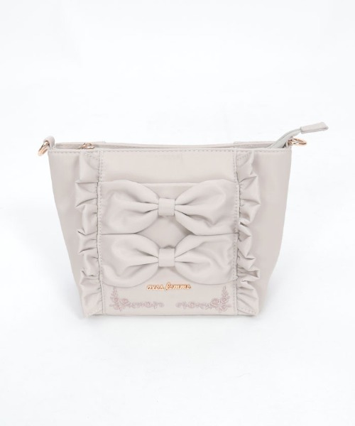 axes femme(アクシーズファム)の「撥水ナイロンリボンショルダー(ショルダーバッグ・レディース・ピンク/キナリ/ブラック・FREE)」の17枚目の写真