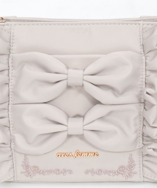 axes femme(アクシーズファム)の「撥水ナイロンリボンショルダー(ショルダーバッグ・レディース・ピンク/キナリ/ブラック・FREE)」の21枚目の写真