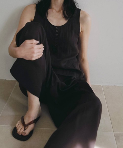anuke（アンヌーク）の「anuke　Camisole Layered Tanktop キャミソールレイヤードタンクトップ/62610428（タンクトップ・レディース・ブラウン/アイボリー・ONE SIZE）」の12枚目の写真
