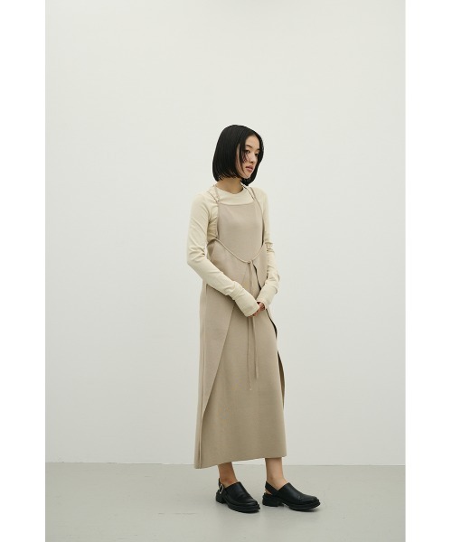 STYLEMIXER(スタイルミキサー)の「2ピースラップキャミワンピース(ワンピース・レディース・ベージュ/ブラック/グリーン・MEDIUM/SMALL)」の10枚目の写真