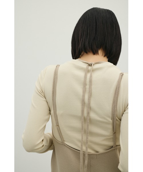 STYLEMIXER(スタイルミキサー)の「2ピースラップキャミワンピース(ワンピース・レディース・ベージュ/ブラック/グリーン・MEDIUM/SMALL)」の21枚目の写真