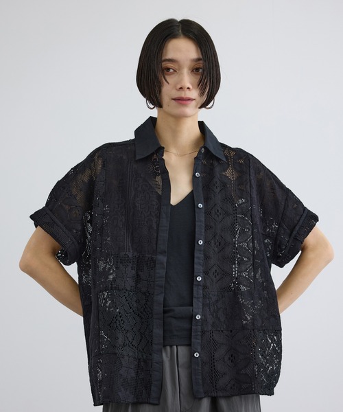 WEB限定】パッチワークレースシャツ / セットアップ対応（シャツ