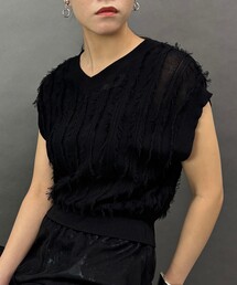 NICOLE white | フリンジニットプルオーバー(ニット/セーター)