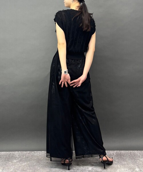 NICOLE white（ニコルホワイト）の「フリンジニットプルオーバー（ニット/セーター・レディース・ブラック・FREE）」の7枚目の写真