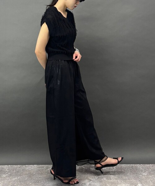 NICOLE white（ニコルホワイト）の「フリンジニットプルオーバー（ニット/セーター・レディース・ブラック・FREE）」の10枚目の写真