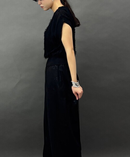 NICOLE white（ニコルホワイト）の「フリンジニットプルオーバー（ニット/セーター・レディース・ブラック・FREE）」の15枚目の写真