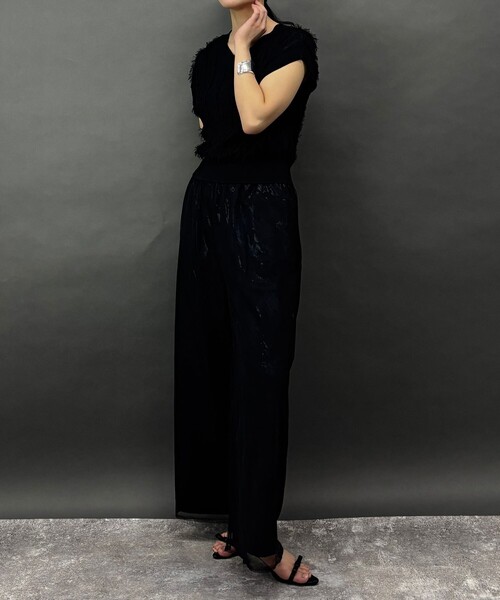 NICOLE white（ニコルホワイト）の「フリンジニットプルオーバー（ニット/セーター・レディース・ブラック・FREE）」の16枚目の写真