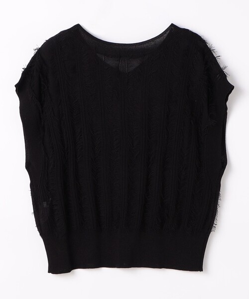 NICOLE white（ニコルホワイト）の「フリンジニットプルオーバー（ニット/セーター・レディース・ブラック・FREE）」の18枚目の写真