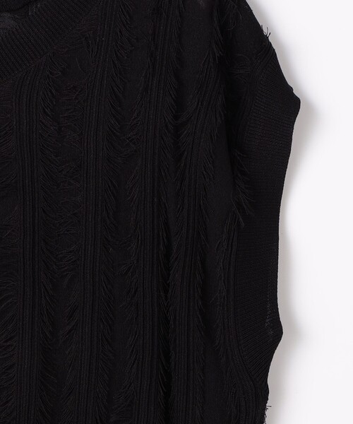 NICOLE white（ニコルホワイト）の「フリンジニットプルオーバー（ニット/セーター・レディース・ブラック・FREE）」の20枚目の写真