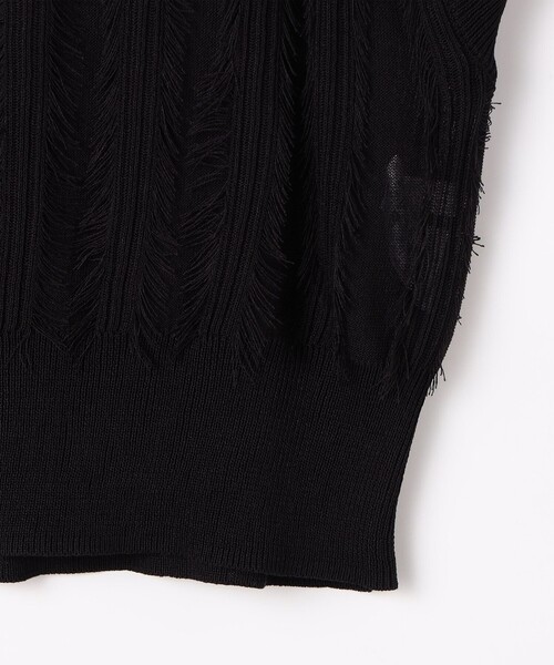 NICOLE white（ニコルホワイト）の「フリンジニットプルオーバー（ニット/セーター・レディース・ブラック・FREE）」の21枚目の写真
