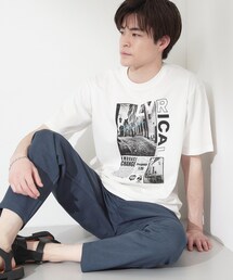 THE SHOP TK | 【夏コーデの主役に】グラフィックコットン半袖Tシャツ CAT/LANDSCAPE(Tシャツ/カットソー)