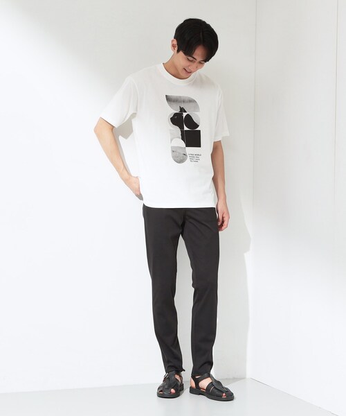 THE SHOP TK (ザ ショップ ティーケー )の「【夏コーデの主役に】グラフィックコットン半袖Tシャツ CAT/LANDSCAPE(Tシャツ/カットソー・メンズ・ホワイト系8/グリーン系5/ライトグレー/オフホワイト・02/03/04)」の7枚目の写真