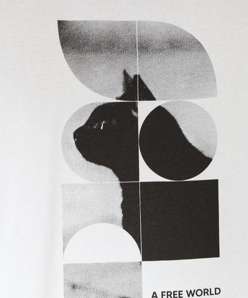 THE SHOP TK (ザ ショップ ティーケー )の「【夏コーデの主役に】グラフィックコットン半袖Tシャツ CAT/LANDSCAPE(Tシャツ/カットソー・メンズ・ホワイト系8/グリーン系5/ライトグレー/オフホワイト・02/03/04)」の8枚目の写真