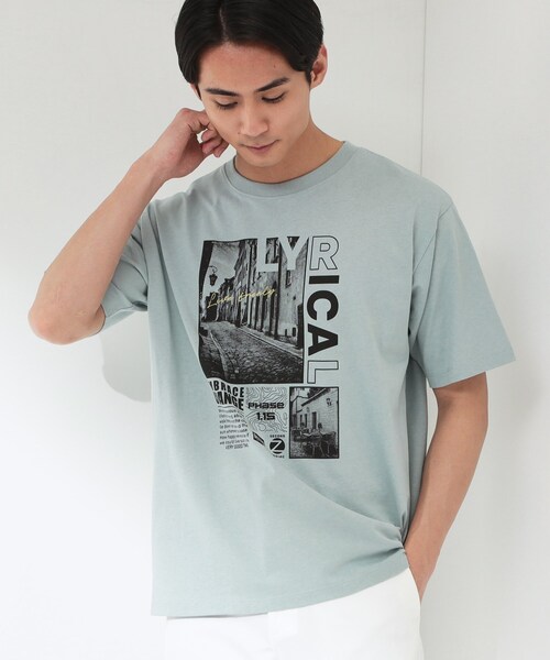 THE SHOP TK (ザ ショップ ティーケー )の「【夏コーデの主役に】グラフィックコットン半袖Tシャツ CAT/LANDSCAPE(Tシャツ/カットソー・メンズ・ホワイト系8/グリーン系5/ライトグレー/オフホワイト・02/03/04)」の13枚目の写真