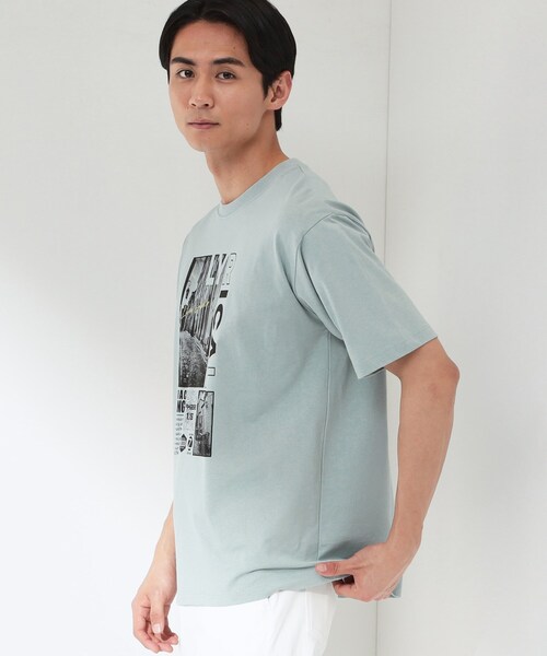 THE SHOP TK (ザ ショップ ティーケー )の「【夏コーデの主役に】グラフィックコットン半袖Tシャツ CAT/LANDSCAPE(Tシャツ/カットソー・メンズ・ホワイト系8/グリーン系5/ライトグレー/オフホワイト・02/03/04)」の14枚目の写真
