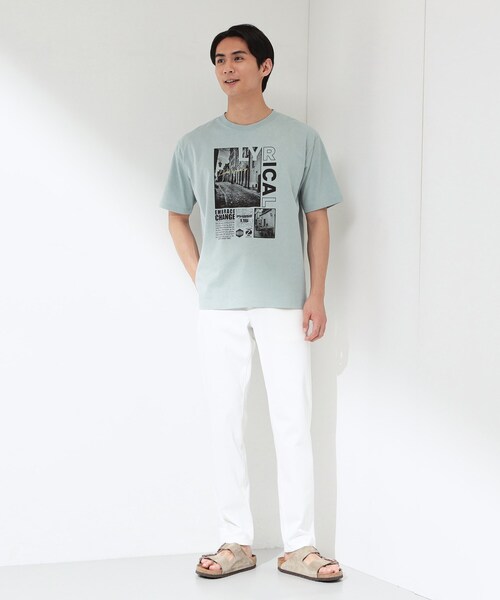 THE SHOP TK (ザ ショップ ティーケー )の「【夏コーデの主役に】グラフィックコットン半袖Tシャツ CAT/LANDSCAPE(Tシャツ/カットソー・メンズ・ホワイト系8/グリーン系5/ライトグレー/オフホワイト・02/03/04)」の15枚目の写真