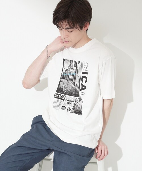 THE SHOP TK (ザ ショップ ティーケー )の「【夏コーデの主役に】グラフィックコットン半袖Tシャツ CAT/LANDSCAPE(Tシャツ/カットソー・メンズ・ホワイト系8/グリーン系5/ライトグレー/オフホワイト・02/03/04)」の17枚目の写真